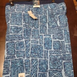 George Blue Abstract Pattern Swim Shorts